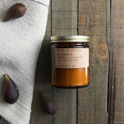 P.F. Candle Co., P.F. Candle Co. NO. 28: BLACK FIG 7.5 OZ SOY CANDLE - The Brotique with Free UK Shipping for Mens Beard Care, Mens Shaving and Mens Gifts