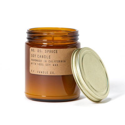 P.F. Candle Co., P.F. Candle Co. NO. 05: SPRUCE 7.5 OZ SOY CANDLE - The Brotique with Free UK Shipping for Mens Beard Care, Mens Shaving and Mens Gifts