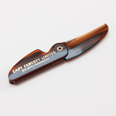 Captain Fawcett Limited, Captain Fawcett Folding Pocket Moustache Comb - The Brotique with Free UK Shipping for Mens Beard Care, Mens Shaving and Mens Gifts
