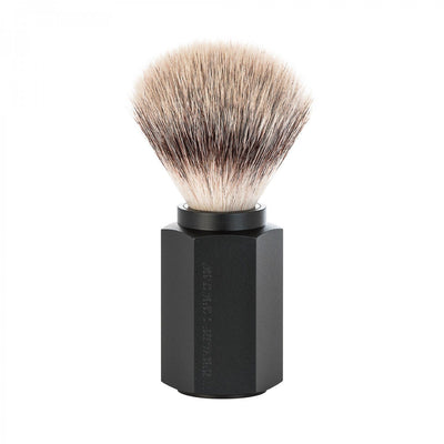 Muhle, MÜHLE Hexagon Silvertip Fibre Shaving Brush - The Brotique with Free UK Shipping for Mens Beard Care, Mens Shaving and Mens Gifts