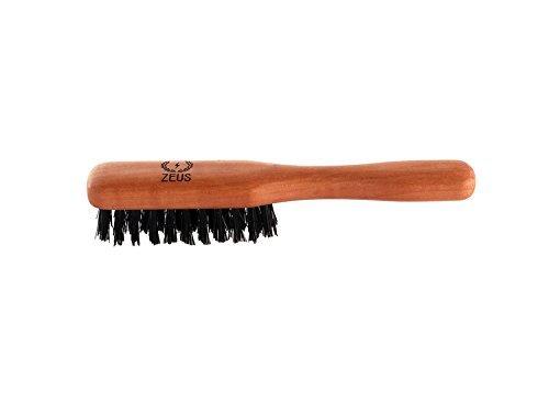  Zeus Beard, Zeus 100% Boar Bristle Beard and Moustache Brush with Handle - Firm Bristle Beard Brush for Untangling Beard Hairs - Made in Germany - The Brotique with Free UK Shipping for Mens Beard Care, Mens Shaving and Mens Gifts