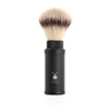  Muhle, MÜHLE Black Anodized Aluminum, Silvertip Fibre Travel Shaving Brush - The Brotique with Free UK Shipping for Mens Beard Care, Mens Shaving and Mens Gifts