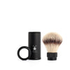 Muhle, MÜHLE Black Anodized Aluminum, Silvertip Fibre Travel Shaving Brush - The Brotique with Free UK Shipping for Mens Beard Care, Mens Shaving and Mens Gifts