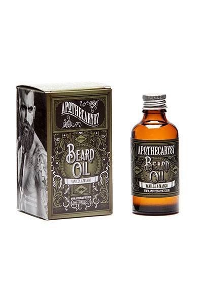 Apothecary87, Apothecary87 Vanilla & Mango Beard Oil - The Brotique with Free UK Shipping for Mens Beard Care, Mens Shaving and Mens Gifts