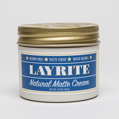 Layrite, Layrite Natural Matte Hair Cream Travel Size 1.5 oz - The Brotique with Free UK Shipping for Mens Beard Care, Mens Shaving and Mens Gifts