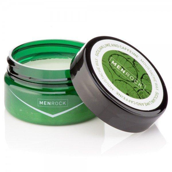 Men Rock, Men Rock Sicilian Lime and Caffeine Awakening Moustache Wax - The Brotique with Free UK Shipping for Mens Beard Care, Mens Shaving and Mens Gifts