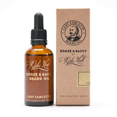 Captain Fawcett Limited, Captain Fawcett Ricki Hall's Booze & Baccy Beard Oil - The Brotique with Free UK Shipping for Mens Beard Care, Mens Shaving and Mens Gifts