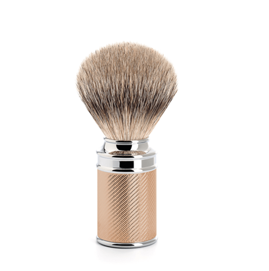 Muhle, Muhle Silvertip Fibre Shaving Brush with Rosegold Handle - The Brotique with Free UK Shipping for Mens Beard Care, Mens Shaving and Mens Gifts