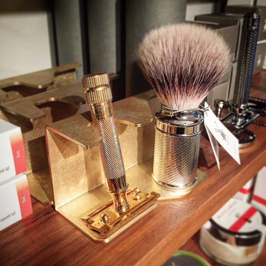  The Brotique x Hidden Stag, Brotique Brass Shave Stand by Hidden Stag - The Brotique with Free UK Shipping for Mens Beard Care, Mens Shaving and Mens Gifts