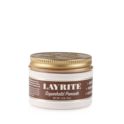 Layrite, Layrite Super Hold Deluxe Pomade | 1.5 oz - The Brotique with Free UK Shipping for Mens Beard Care, Mens Shaving and Mens Gifts
