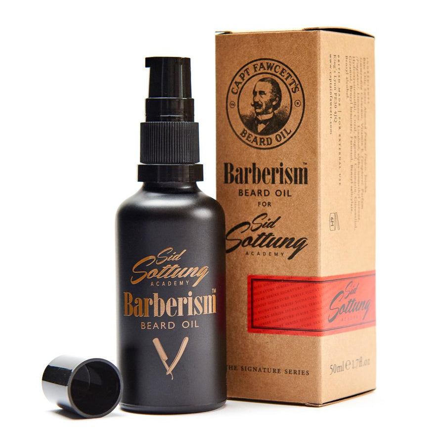  Captain Fawcett Limited, Captain Fawcett Barberism Beard Oil - The Brotique with Free UK Shipping for Mens Beard Care, Mens Shaving and Mens Gifts