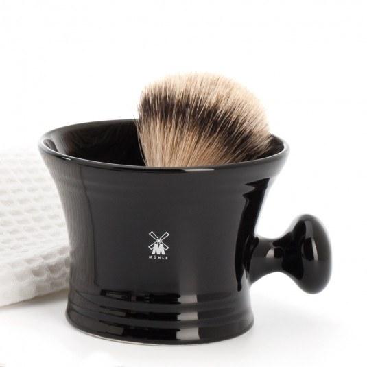 RN46 MÜHLE PORCELAIN, SHAVING CRUCIBLE WITH HANDLE