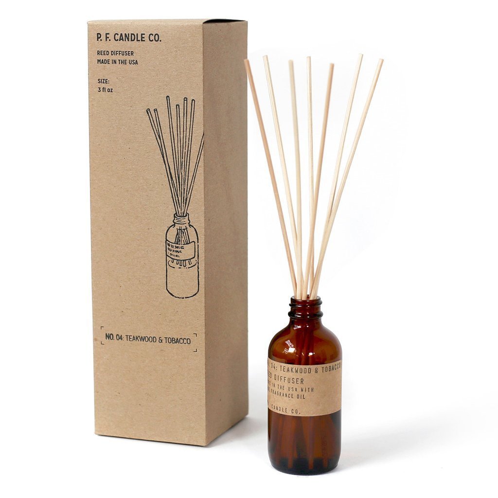 P.F. Candle Co., P.F. Candle Co. Diffuser NO. 04: TEAKWOOD & TOBACCO - The Brotique with Free UK Shipping for Mens Beard Care, Mens Shaving and Mens Gifts